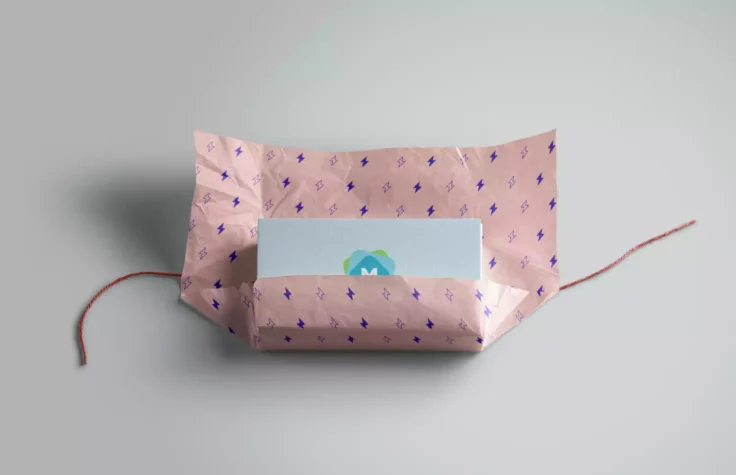 View Information about Business Cards & Wrapping Paper Mockup